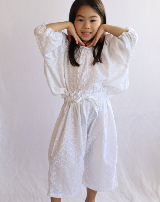 Pull Up Long Pants - Broderie Anglaise