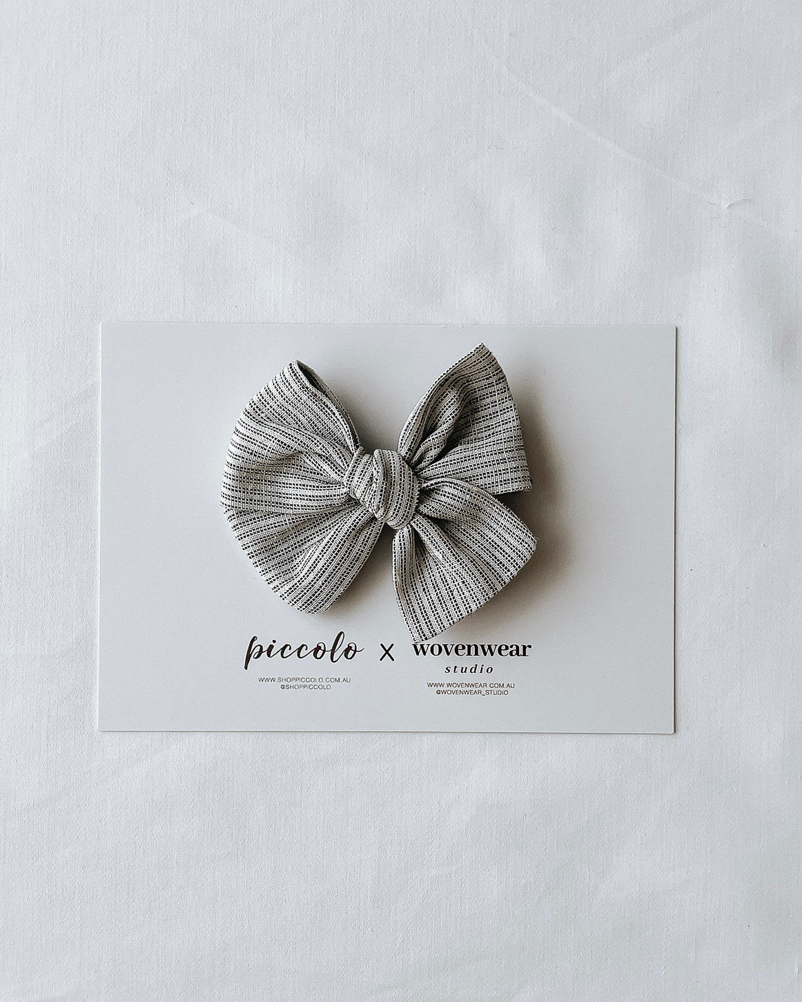 Wovenwear Studio x Piccolo - Stripe Small Pinwheel Bow